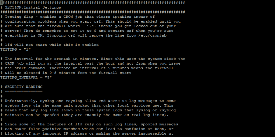 CSF Config