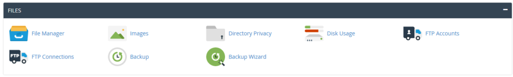 cPanel gestionnaire de fichiers