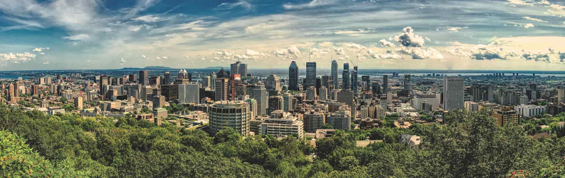 Panoramic view of Montreal | WordPress hosting Montreal