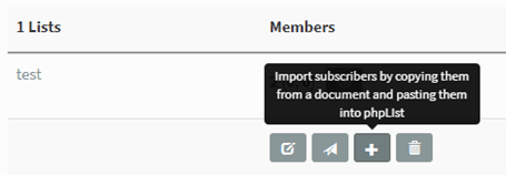 Importing individual email - phpList