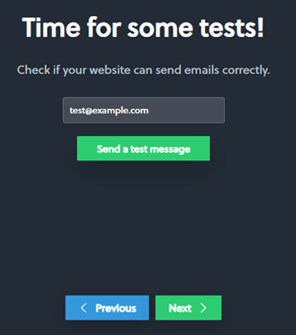 Extension Newsletter - Print screen - Configuration - verification