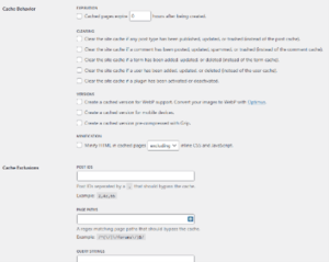 Extension de cache WordPress Cache Enabler - configuration