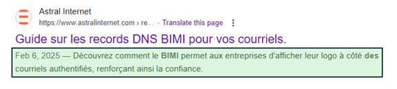 La méta description dans l'affichage d'un moteur de recherche