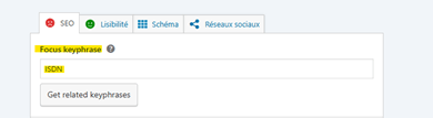 Sujet principal dans Yoast