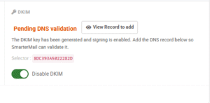 Hébergement courriel, validation du DKIM